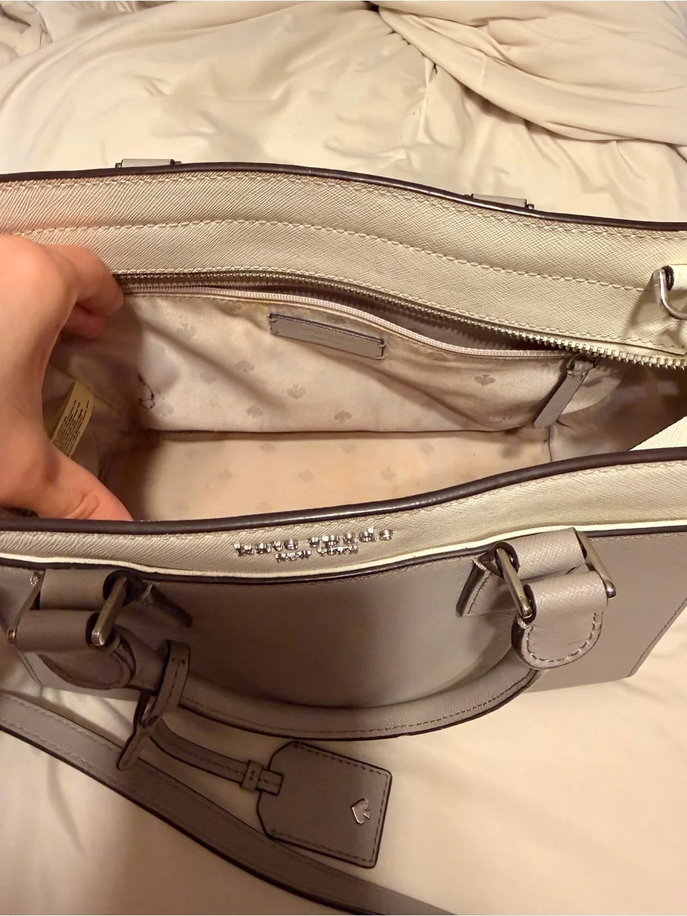 Authentic Kate Spade New York Satchel - Grey & White Colorblock